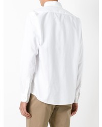 Мужская белая классическая рубашка от Sunspel