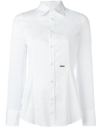 Женская белая классическая рубашка от Dsquared2