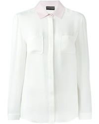 Женская белая классическая рубашка от Emporio Armani
