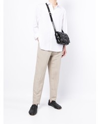 Мужская белая классическая рубашка от Armani Exchange