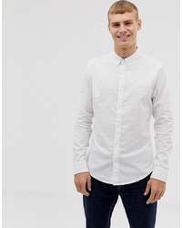 Мужская белая классическая рубашка от Hollister