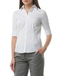 Женская белая классическая рубашка от Isola di Coralli