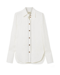 Женская белая классическая рубашка от Khaite