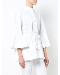 Женская белая классическая рубашка от Josie Natori