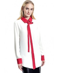 Женская белая классическая рубашка от LO
