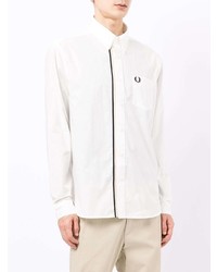 Мужская белая классическая рубашка от Fred Perry