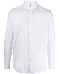 Мужская белая классическая рубашка от Luigi Borrelli