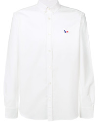 Мужская белая классическая рубашка от MAISON KITSUNÉ
