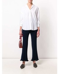 Женская белая классическая рубашка от Vince