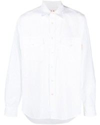 Мужская белая классическая рубашка от Marni