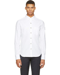 Мужская белая классическая рубашка от Moncler