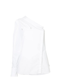Женская белая классическая рубашка от Mugler