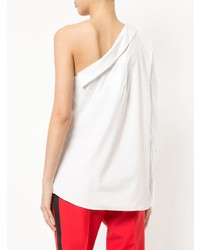 Женская белая классическая рубашка от Mugler