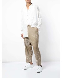 Мужская белая классическая рубашка от Uma Wang