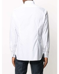 Мужская белая классическая рубашка от Borrelli