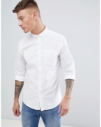 Мужская белая классическая рубашка от Pull&Bear
