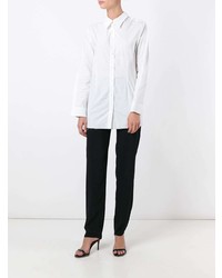 Женская белая классическая рубашка от MM6 MAISON MARGIELA