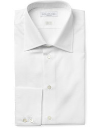 Мужская белая классическая рубашка от Richard James