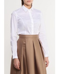 Женская белая классическая рубашка от Sisley