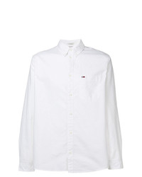 Мужская белая классическая рубашка от Tommy Jeans