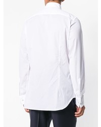 Мужская белая классическая рубашка от Canali