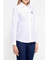 Женская белая классическая рубашка от U.S. Polo Assn.