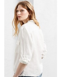 Женская белая классическая рубашка от Violeta BY MANGO