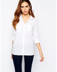 Женская белая классическая рубашка от Warehouse