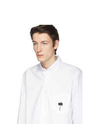 Мужская белая классическая рубашка от Palm Angels