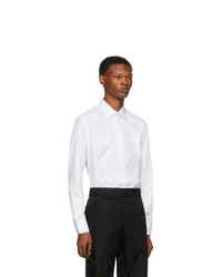 Мужская белая классическая рубашка от Prada