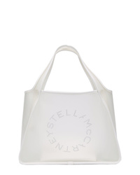 Белая кожаная большая сумка с шипами от Stella McCartney