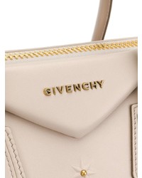 Белая кожаная большая сумка с шипами от Givenchy