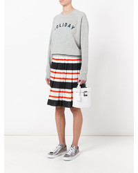 Белая кожаная большая сумка от MARK CROSS