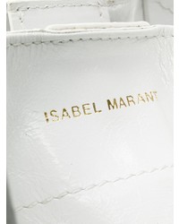 Белая кожаная большая сумка от Isabel Marant