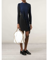 Белая кожаная большая сумка от Stella McCartney