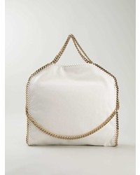 Белая кожаная большая сумка от Stella McCartney