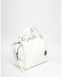 Белая кожаная большая сумка от Fiorelli