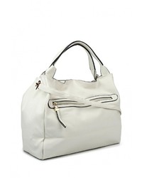 Белая кожаная большая сумка от Johnny