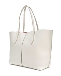 Белая кожаная большая сумка от Tod's