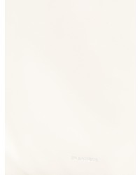 Белая кожаная большая сумка от Jil Sander