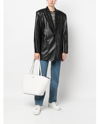 Мужская белая кожаная большая сумка от Calvin Klein Jeans