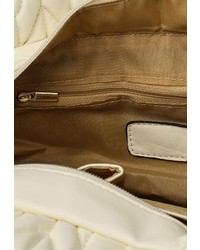 Белая кожаная большая сумка от Marc Johnson