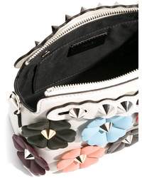 Белая кожаная большая сумка от Fendi