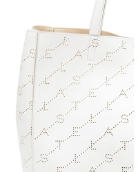 Белая кожаная большая сумка от Stella McCartney