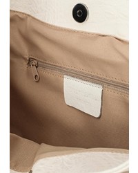 Белая кожаная большая сумка от Moronero