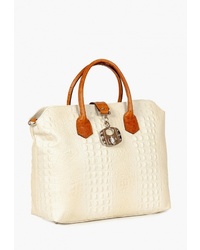 Белая кожаная большая сумка от Sefaro Exotic