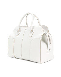 Белая кожаная большая сумка от Tod's