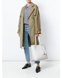 Белая кожаная большая сумка от Tod's