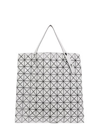 Белая кожаная большая сумка от Bao Bao Issey Miyake