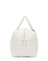 Белая кожаная большая сумка от Fendi